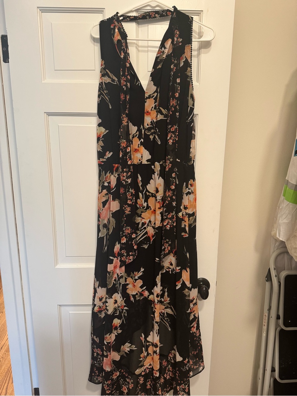 Floral V-Neck high low  Dress - White House Black Market